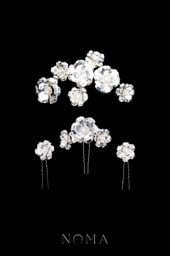 ACC-202400051-Glitzy-Petals-Hairvine-and-Hairpin-Set-Silver-4-pcs