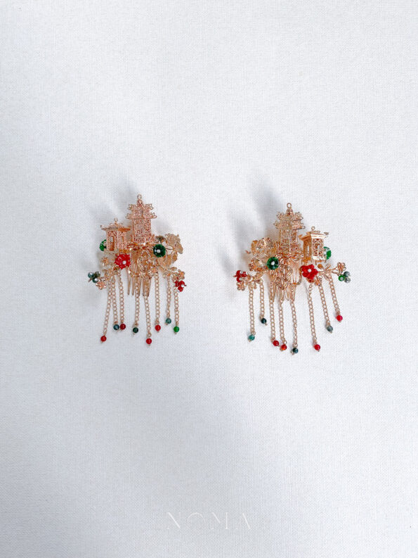 CHN-202200074-Double-Pagoda-Side-Haircomb-Pair-Gold-Red-1-pair