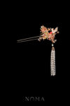 CHN-202400085-Colorful-Summer-Crane-Pagoda-Hairpin-Gold-Pink-Right