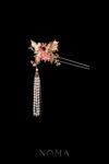 CHN-202400085-Colorful-Summer-Crane-Pagoda-Hairpin-Gold-Pink-Right