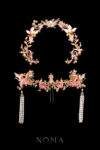 CHN-202400087-Colorful-Summer-Crane-Bird-Pagoda-Full-Set-Gold-Pink-4-pcs