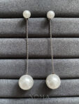 DJW-201900153-Extra-Long-Top-Down-Pearl-Earrings-Unplated-Silver-White-Pearl