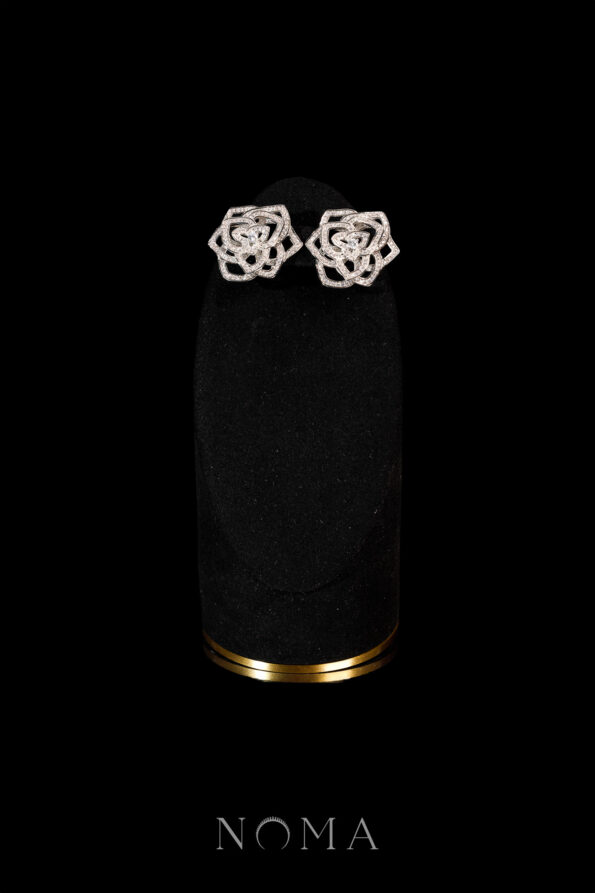 DJW-202400015-Layered-Flower-Earrings-Rhodium-White-Gold