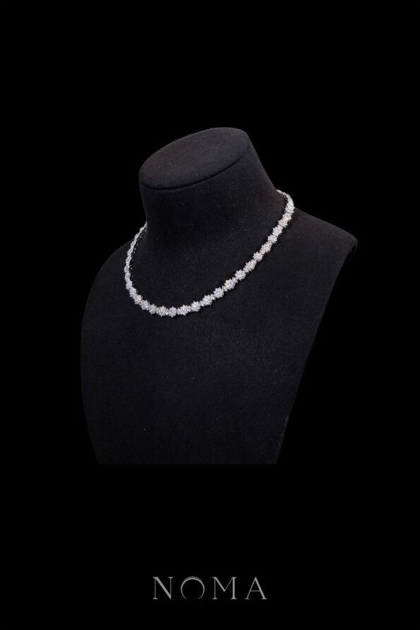 DJW-202400034-Round-Paved-Double-Dot-Choker-Rhodium-White-Gold-2