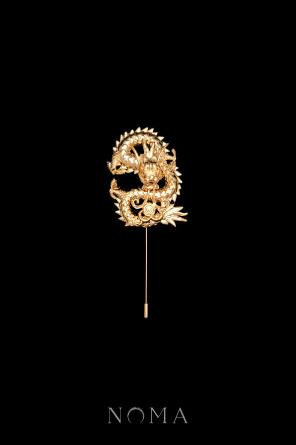 MEN-202400006-Circular-Dragon-Lapel-Pin-18k-Yellow-Gold