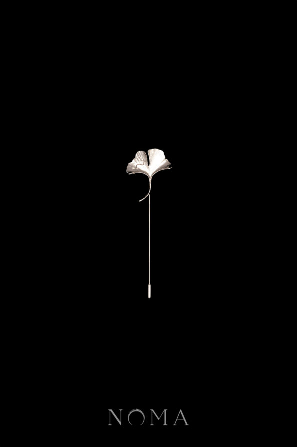 MEN-202400017-Ginkgo-Petal-Lapel-Pin-Rhodium-White-Gold