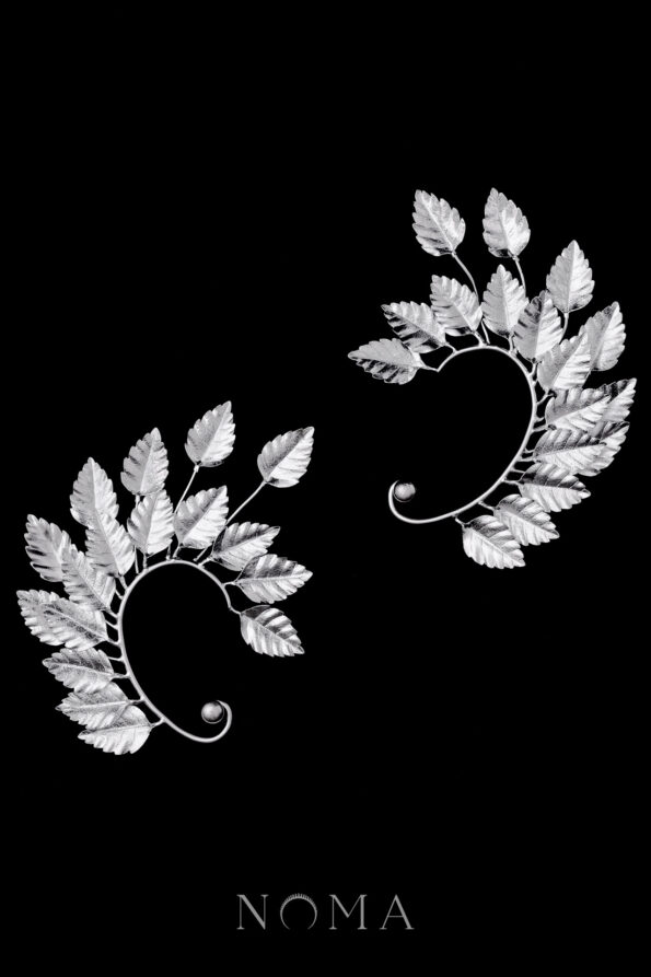 925-202300006-Athens-Leaves-Earpiece-Doff-Silver-Right-1