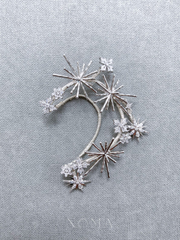 ACC-202100019-Meteorite-Branch-Earpiece-White-Gold-Left