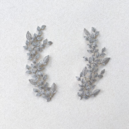 Paved Twigs Side Hairvine Pair - White Gold (1 pair)