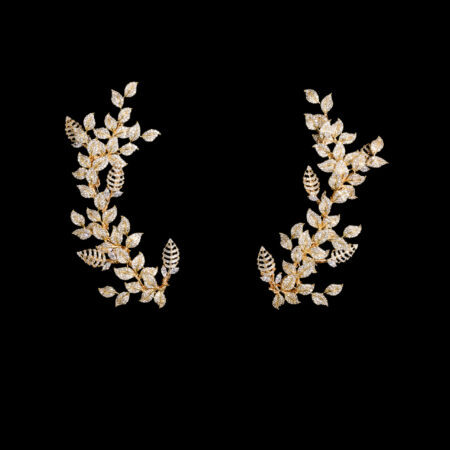 Paved Twigs Side Hairvine Pair - Gold (1 pair)
