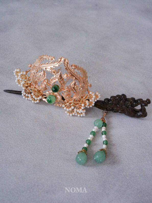 CHN-202000052-Antique-Twin-Phoenix-Middle-Gold-Green-1