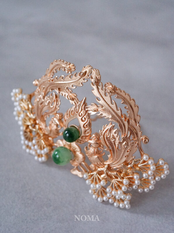 CHN-202000052-Antique-Twin-Phoenix-Middle-Gold-Green