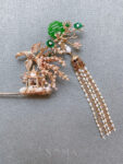 Flying Phoenix Jade Happiness Hairpin - Gold, Jade (Left)