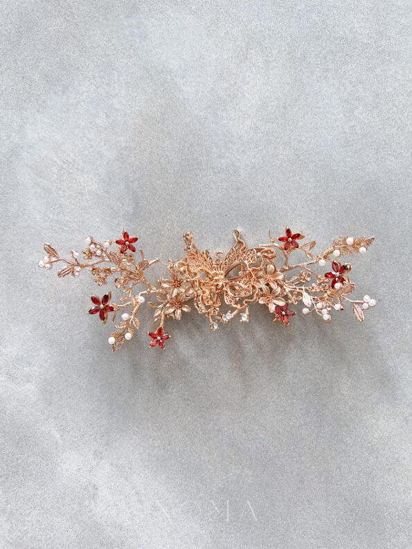 CHN-202200015-3D-Butterfly-Garden-Hairvine-or-Brooch-Gold-Ruby