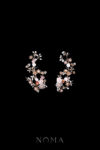 Oriental Floral Garden Side Hairvine Pair - Gold, Pink (1 pair)