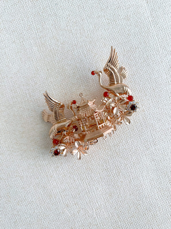CHN-202200128-Flying-Crane-Bouquet-Brooch-Gold-Ruby-1