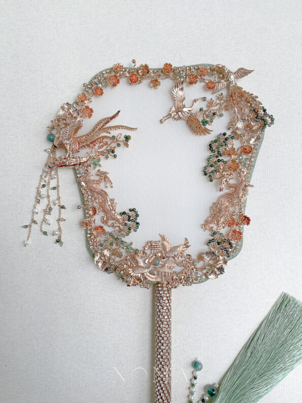 CHN-202200130-Harmonious-Marriage-Fan-Gold-Green-1