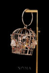 Chinese Scenery Birdcage Clutch - Gold