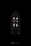 Floral Feminine Jade Earrings - Gold, Pink Jade
