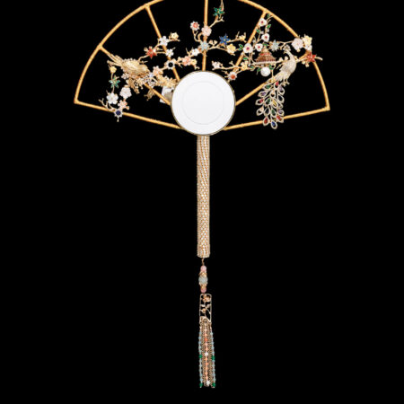 Ikebana Treasure Electric Fan - Gold