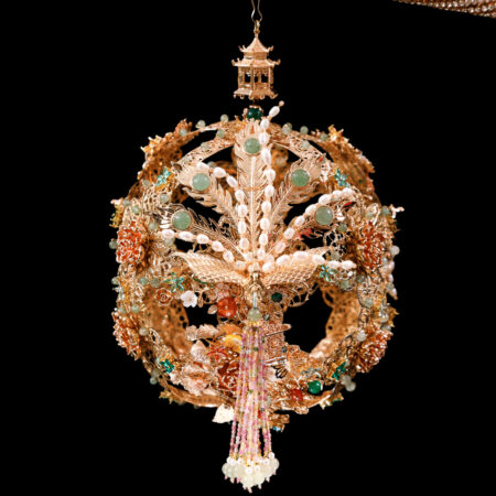 Harmonious Phoenix Rose Lantern - Gold