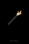 Golden Blossom Floral Hairpin - Gold, Yellow