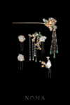 Carved Shell Harmony Set - Gold, Light Jade (5 pcs)