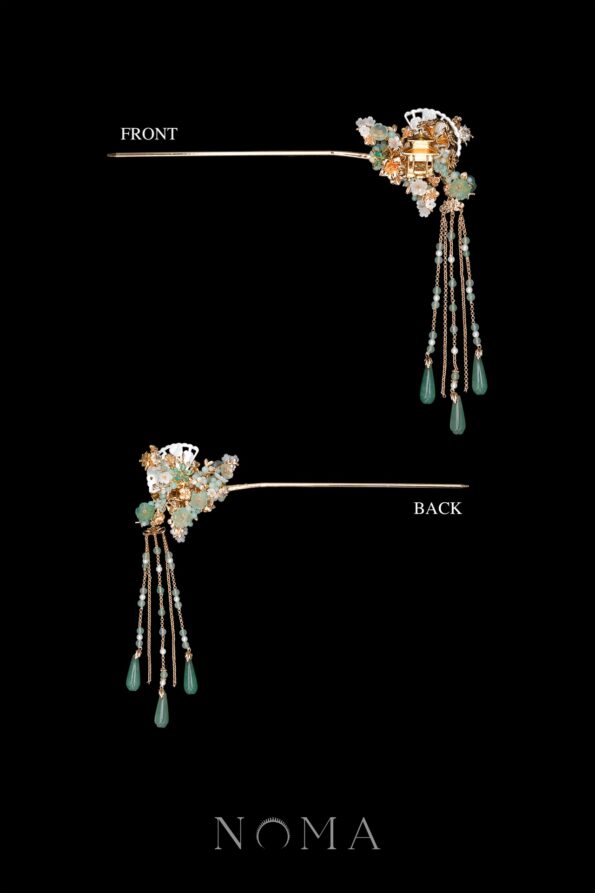CHN-202400221-Pagoda-Carved-Shell-Harmony-Hairpin-Gold-Light-Jade