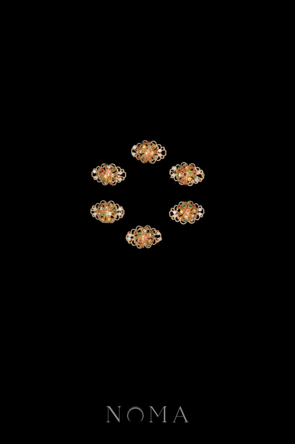 CHN-202400242-Mini-Gems-Hairclip-Set-Gold-Rainbow-6-pcs
