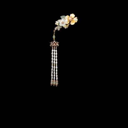 Floral Bright Minute Hairclip - Gold, Yellow (Left)
