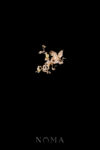 Crane Heaven Cloud Side Hairvine/Brooch - Gold, Pink (Left)