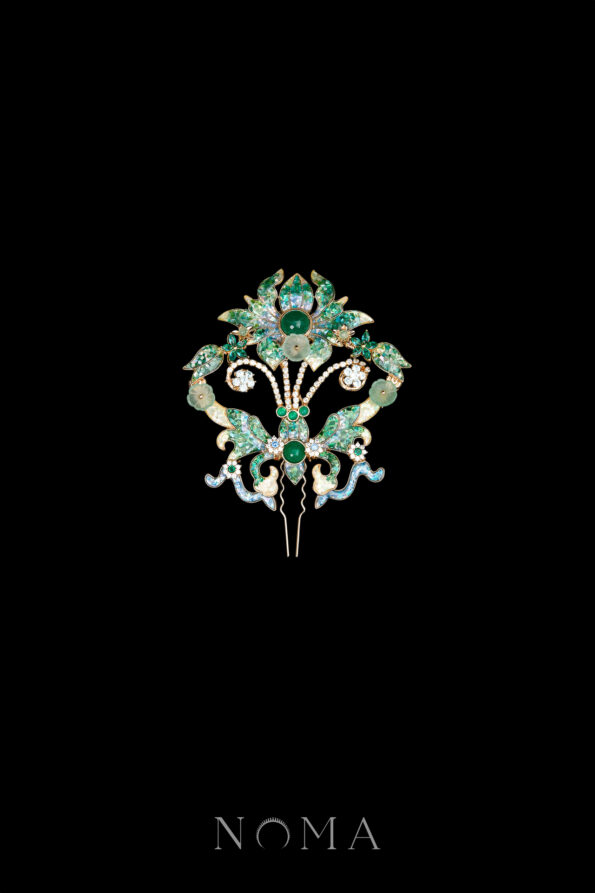 CHN-202500004-Colorful-Mosaic-Flying-Butterfly-Middle-Gold-Turquoise