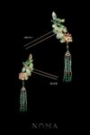 CHN-202500005-Colorful-Mosaic-Flying-Butterfly-Hairpin-Gold-Turquoise-Left