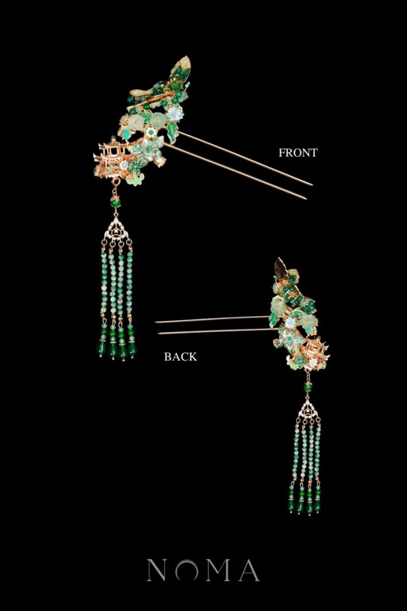 CHN-202500006-Colorful-Mosaic-Flying-Butterfly-Hairpin-Gold-Turquoise-Right-1