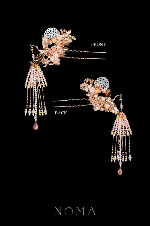 CHN-202500040-Crane-Floral-Inspiration-Hairpin-Gold-Right-1