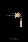 Phoenix Branch Floral Hairpin - Gold, Pink