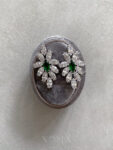 Green with Envy Earrings - Rhodium White Gold, Emerald