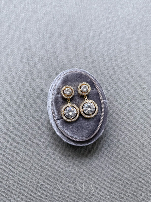 DJW-201900487-DIY-Round-Top-Round-Bottom-Earrings-Set-18k-Yellow-Gold-White-Diamond-6-pcs-1