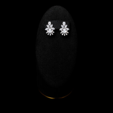 Pear Dance Earrings - Rhodium White Gold, White Diamond