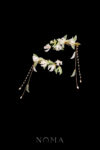 FLR-202300041-CG-Magnolia-Arrangement-Hairclip-Gold-White