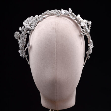 Garden Vaganza Headband - Rhodium White Gold