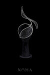 Artistic Veil Headpiece - White Silver, White