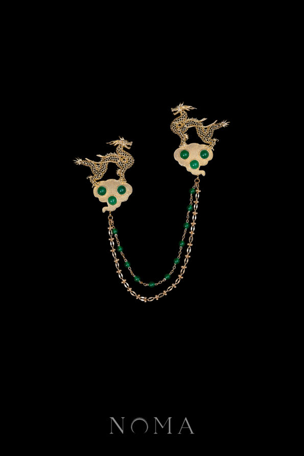 MEN-202400051-Standing-Dragon-Chain-Pin-18k-Yellow-Gold-Jade