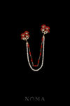 MEN-202400079-Double-Willow-Chain-Pin-18k-Yellow-Gold-Red