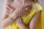 Twist Halo Pearl 12 mm Ring - Rhodium White Gold, White Pearl