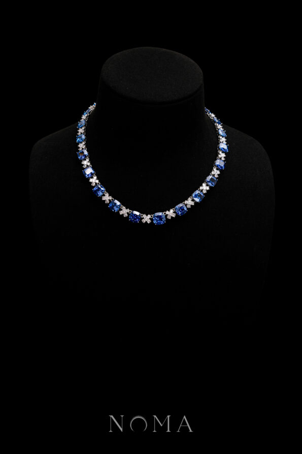DJW-202400058-Cushion-Cross-Necklace-Rhodium-White-Gold-Sapphire
