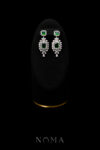 DJW-202400061-Luxurious-Beauty-Earrings-Rhodium-White-Gold-Emerald