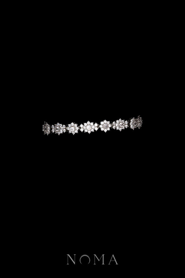 DJW-202400075-Round-Paved-Double-Dot-Bracelet-Rhodium-White-Gold-White-Diamond-S