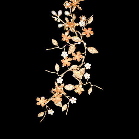 Orchid Floral Hairvine - Doff Gold