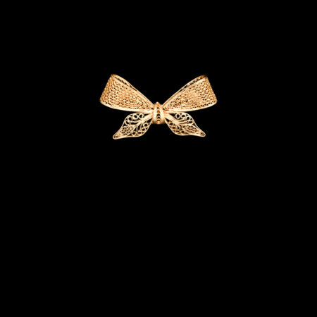 Filigree Bow Brooch - Doff Gold